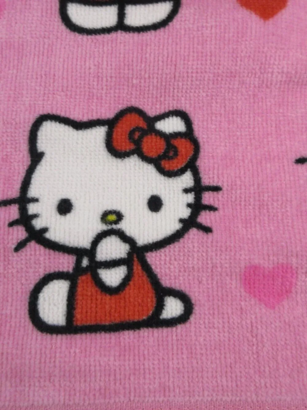 Hello Kitty Hand Towel Set 2 Pack 100% Cotton Sanrio Pink 15
